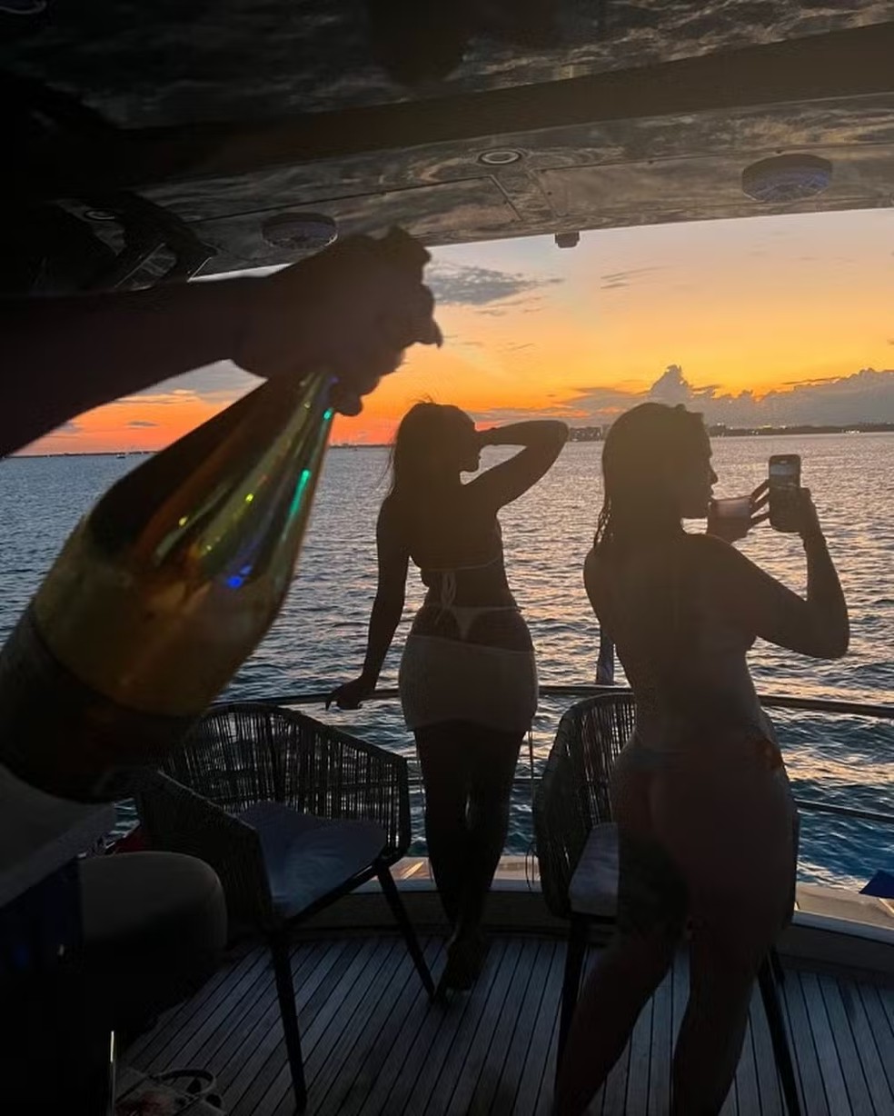 Último registro feito no Instagram pela modelo Adriana Vieira, encontrada morta próxima a um porto em Miami — Foto: Reprodução