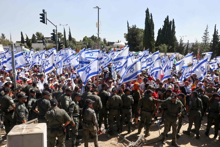Protestos contra a reforma judicial em Israel
