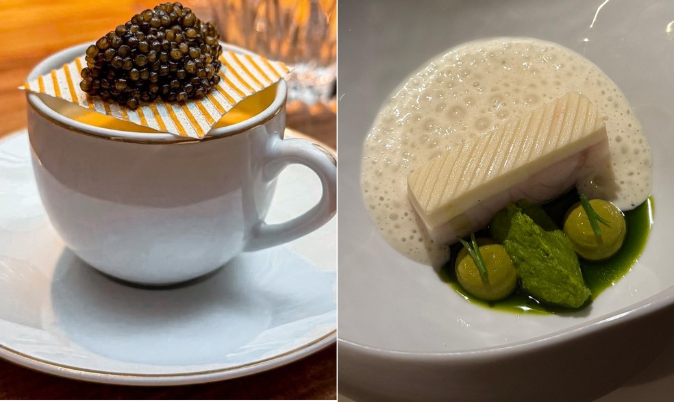 Lampejos de acerto: cappuccino de bacalhau e robalo com caldo de sururu — Foto: IInstagram / Ian Oliver