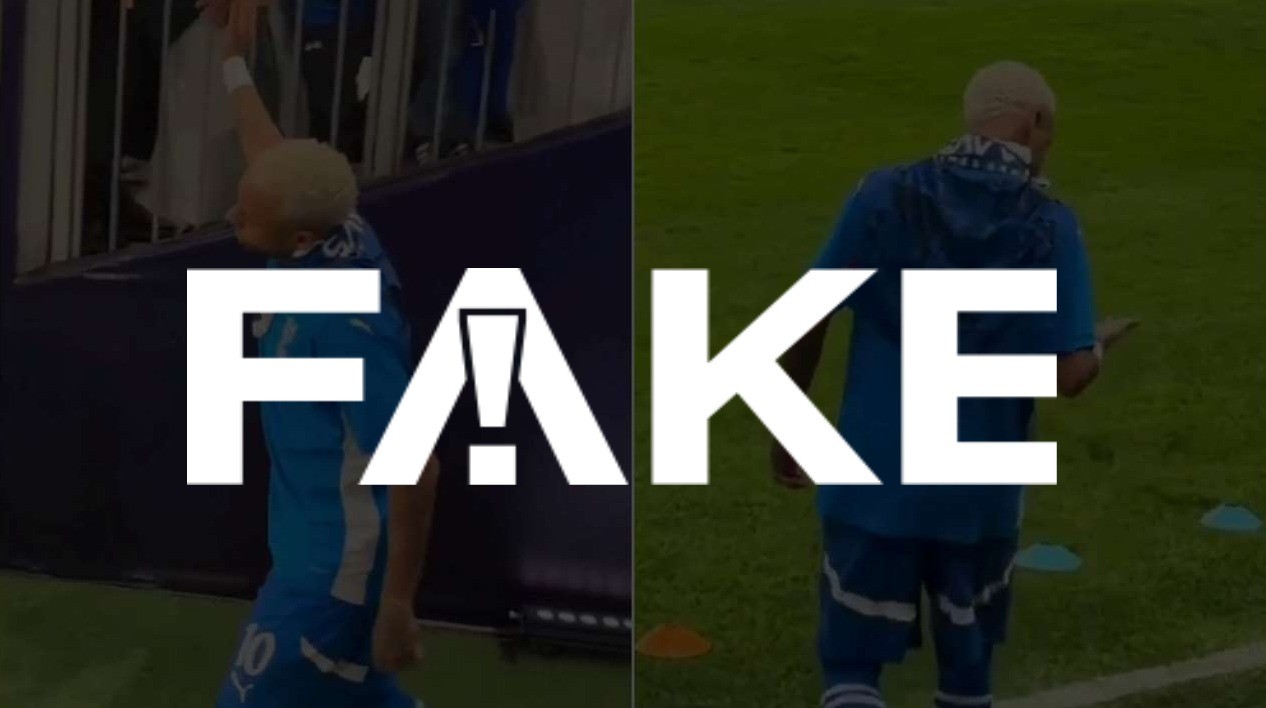 É #FAKE que Neymar teve anel furtado ao cumprimentar torcedor na Arábia Saudita