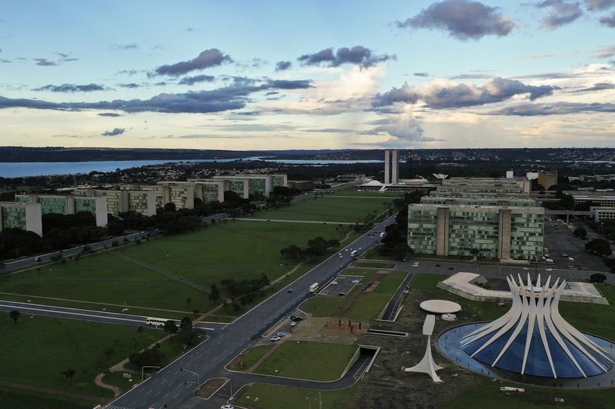 A Esplanada dos Ministérios em Brasília