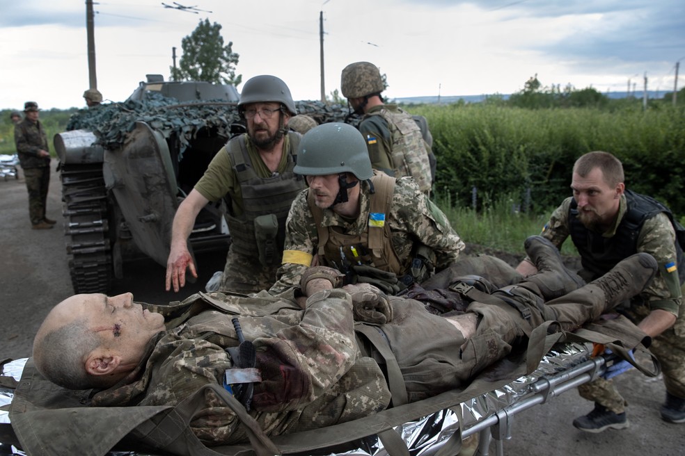 Mercenários do grupo Wagner se tornaram uma linha auxiliar do Exército russo em regiões estratégias do Leste da Ucrânia — Foto: Tyler Hicks/ The New York Times