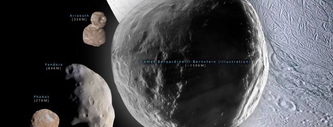 Cometa Bernardinelli-Bernstein tem cerca de 150 km de dimetroIlustrao Will Gater
