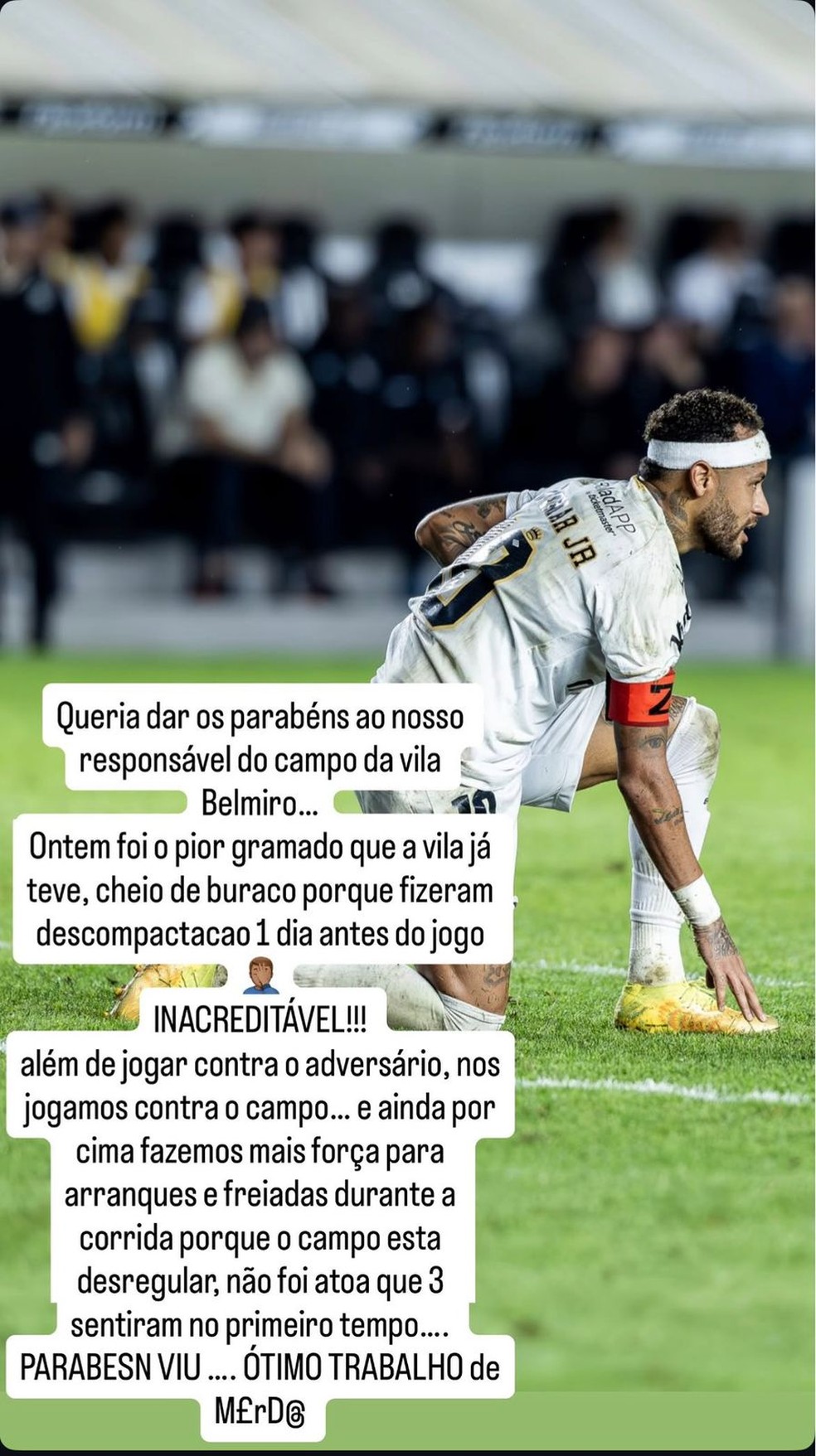 Neymar detona gramado da Vila Belmiro — Foto: Reprodução / Instagram