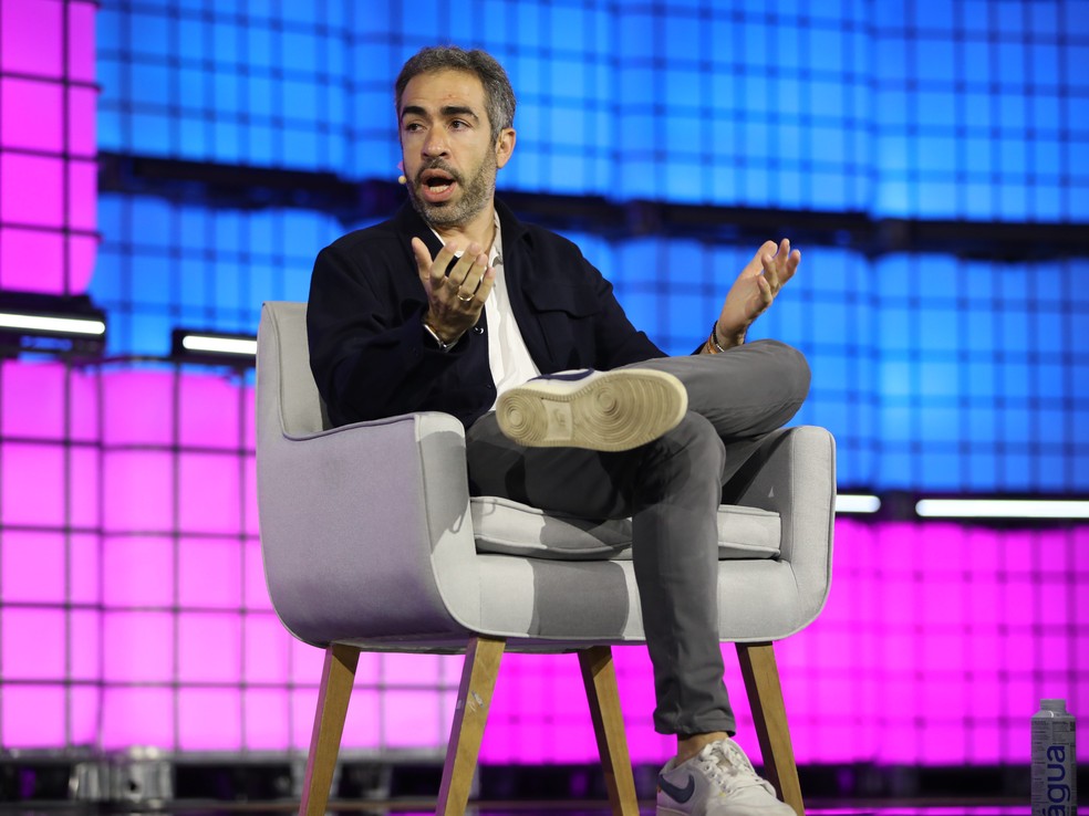 Marcelo Lima, sócio da Monashees, fala no Web Summit Rio 2026 — Foto: Lucas Tavares/Especial para O Globo