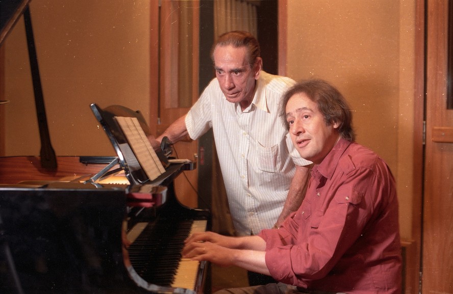 O pianista Arthur Moreira Lima e o cantor Nelson Gonçalves, em 1992