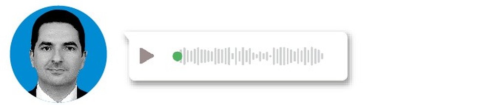 Falso áudio do deputado federal Gustinho Ribeiro (Republicanos), marido da prefeita de Lagarto (SE), Hilda Ribeiro — Foto: Editoria de Arte