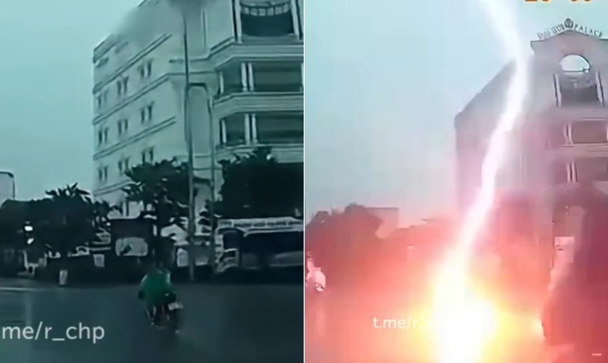 Mulher é atingida por raio enquanto pilotava moto durante tempestade no ...