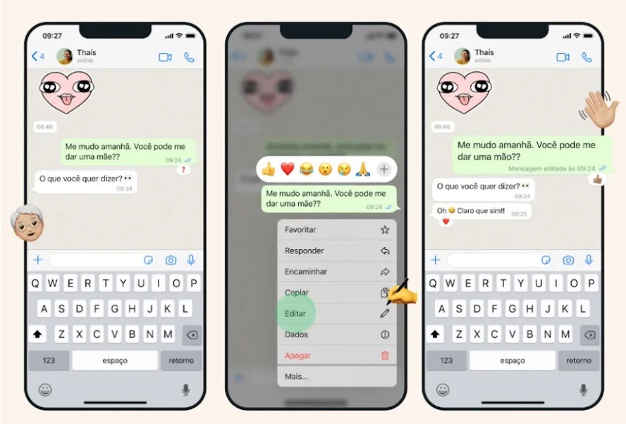 WhatsApp permite que os usuários editem mensagens enviadas