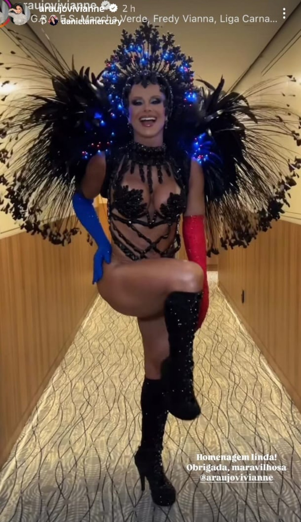 Daniela Mercury mandou recado para Viviaje Araujo nas redes  &mdash; Foto: Reprodu&ccedil;&atilde;o Instagram
