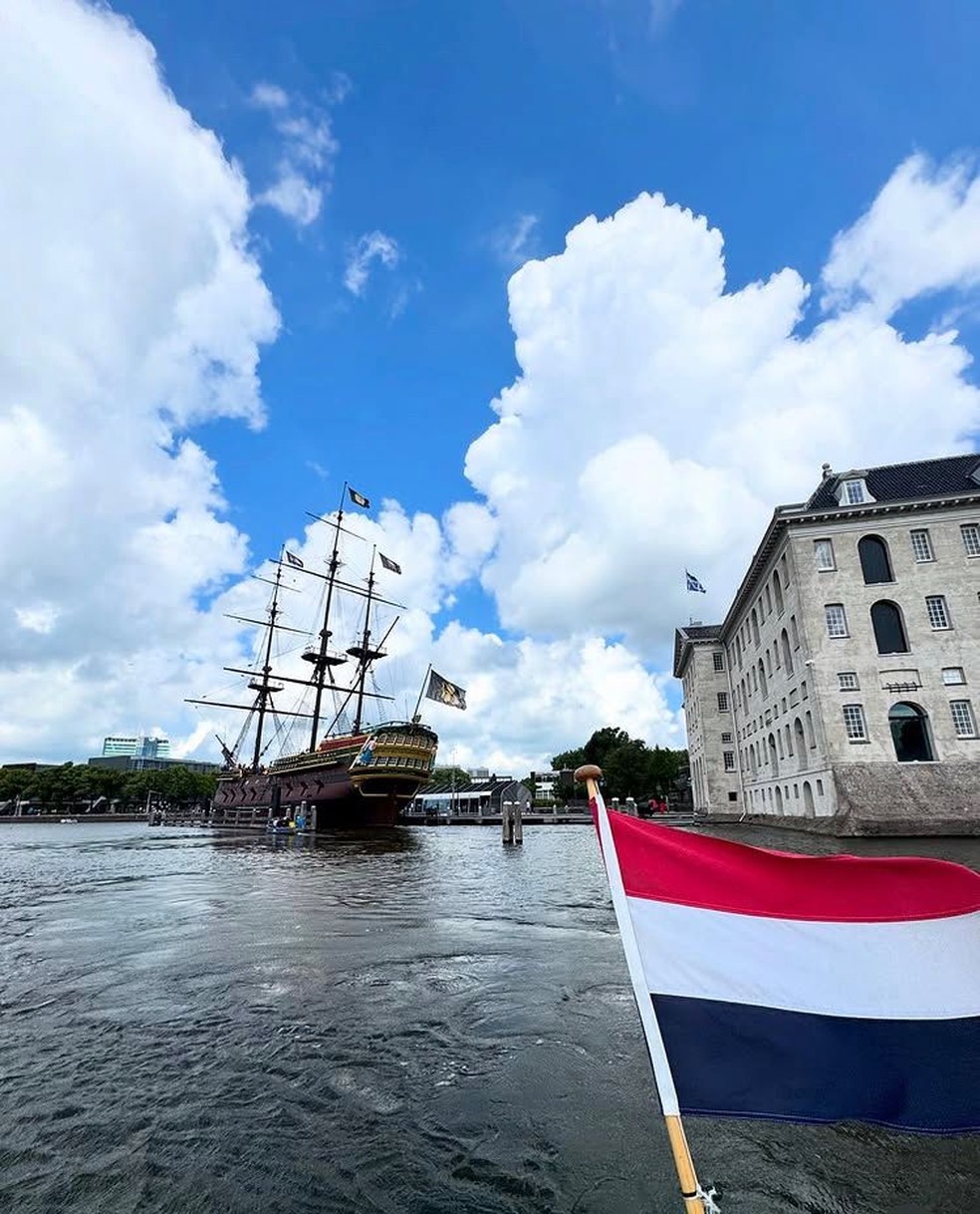 A atriz Guilhermina Guinle em Amsterdam — Foto: Reprodução/Instagram