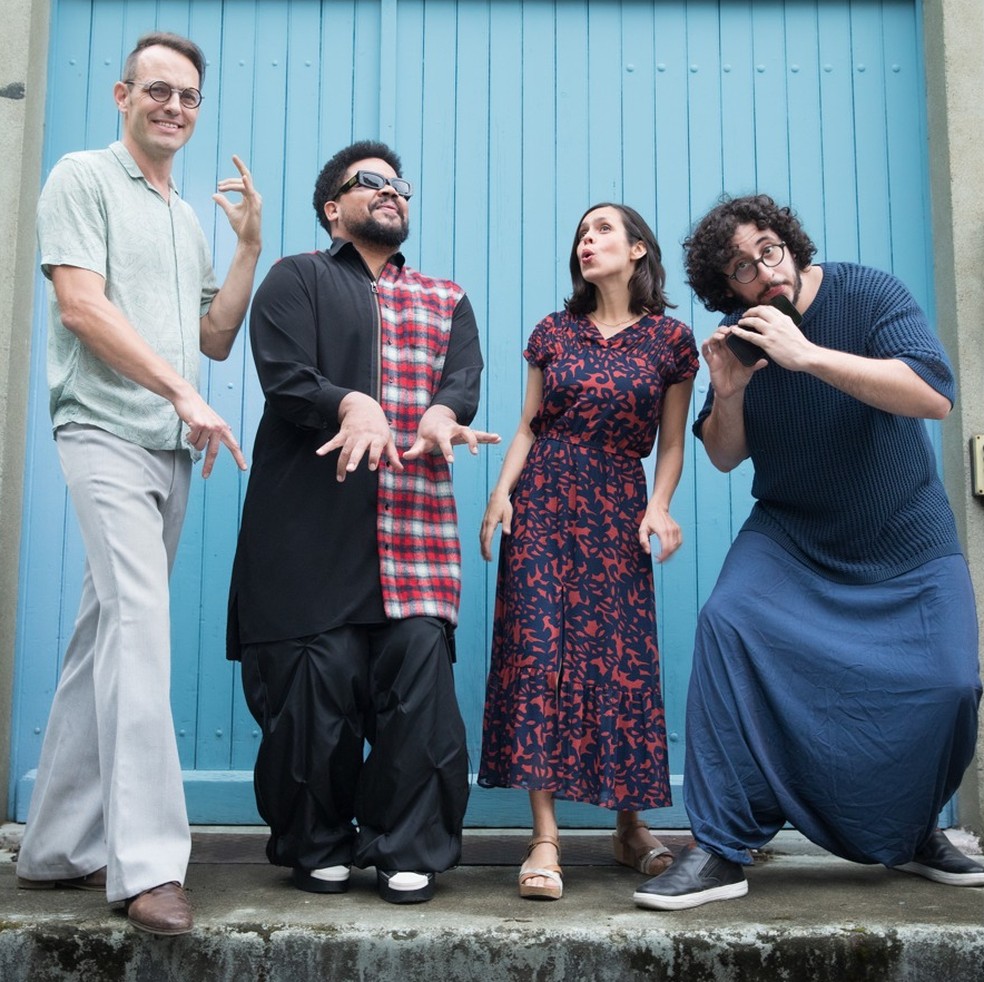 Amaro Freitas performs alongside Henrique Albino, Marie-Pascale Dubé and Joachim Florent — Photo: Christophe Guary/Disclosure