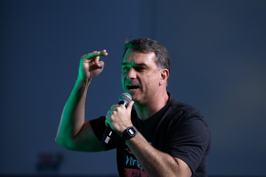 O senador Flávio Bolsonaro (PL)