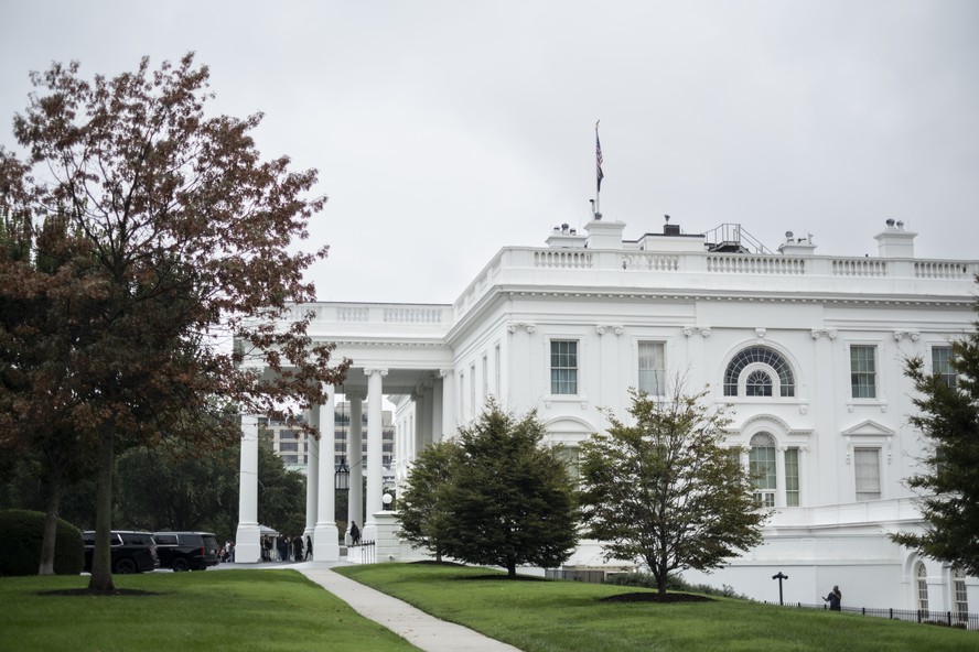 Vista da Casa Branca, nos Estados Unidos, em 2 de out. de 2024