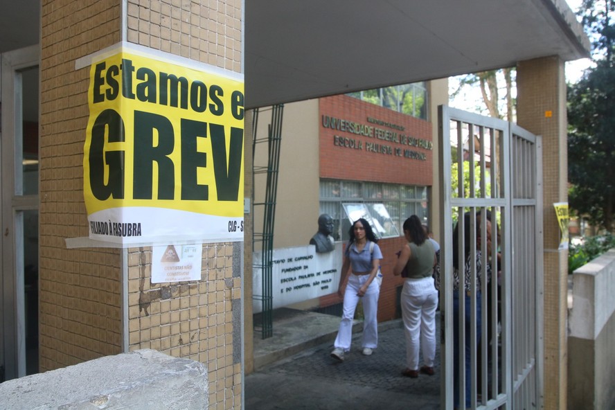 Fachada da Escola Paulista de Medicina da Unifesp: a greve das escolas e universidades federais já tem cerca de 60 dias e abrange tanto professores quanto técnicos administrativos