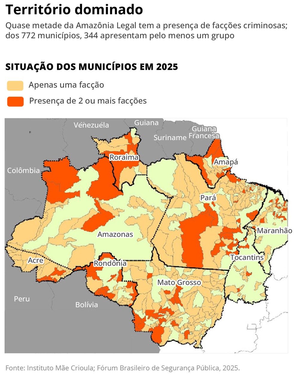 Território dominado — Foto: Criação O GLOBO