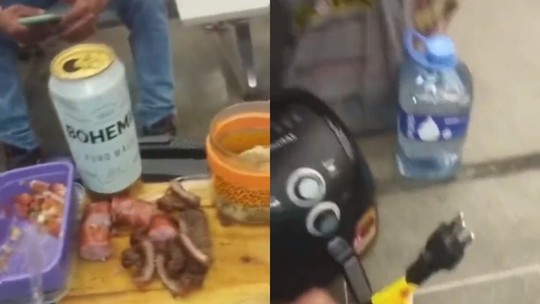 Homem viraliza ao fazer churrasco em rodoviária de Belo Horizonte; vídeo