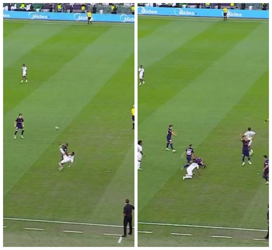 Jogador brasileiro leva chute na cabeça e fica inconsciente em jogo da Champions asiática; vídeo