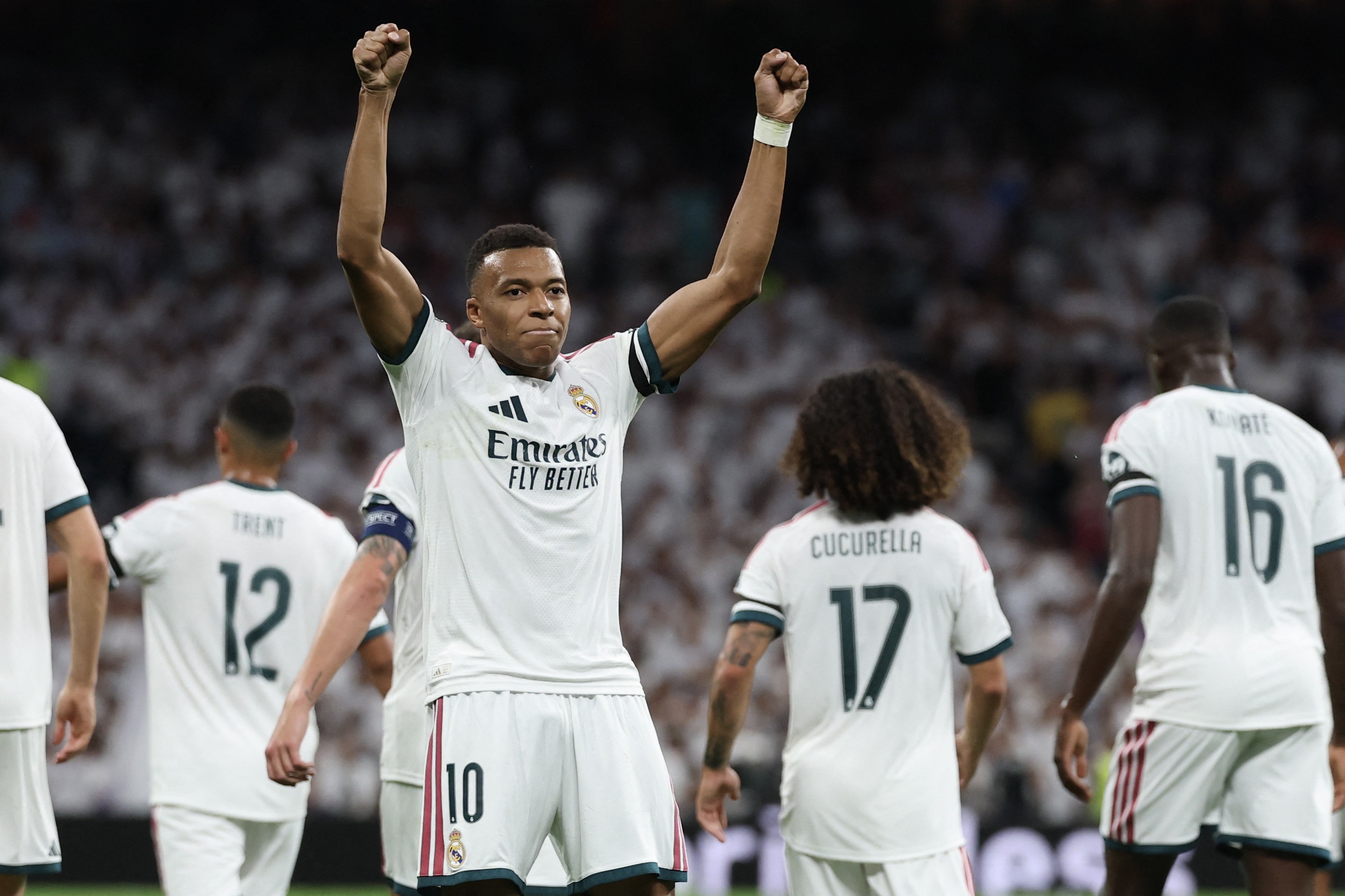 Mbappé marca e Real Madrid inicia Champions com vitória sobre a Inter de Milão, no Bernabéu