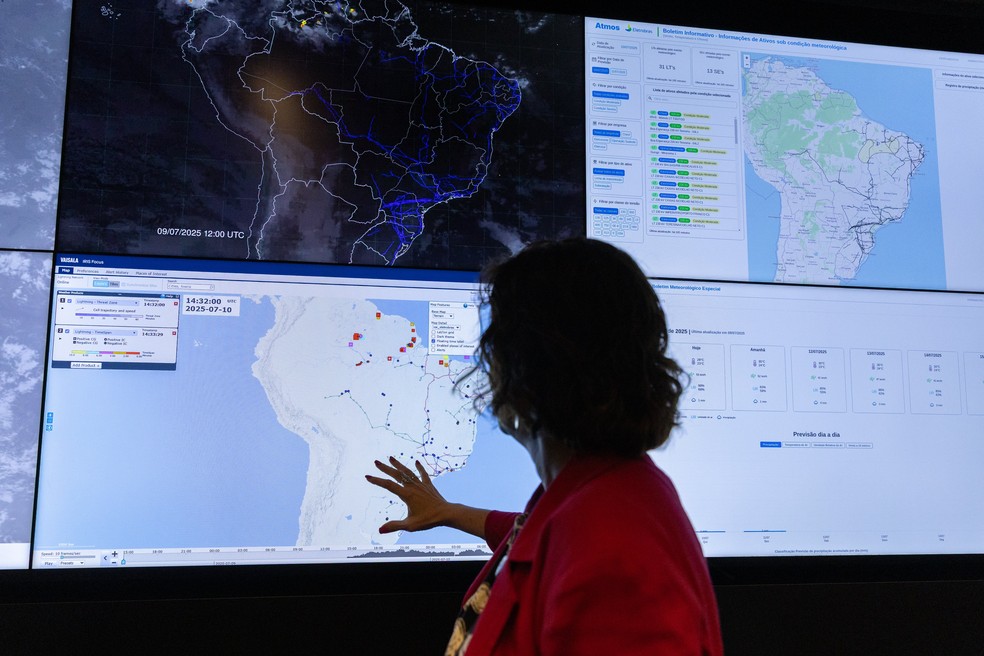 Sala de monitoramento de operações dentro da nova sede da Eletrobras no Rio de Janeiro. — Foto: Bloomberg
