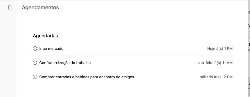 Agendamentos no ChatGPT pode ser editados na aba de "Configurações" — Foto: Reprodução/ChatGPT