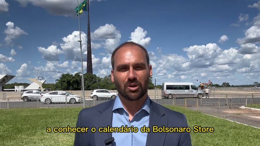 Eduardo Bolsonaro (PL-SP) publicou vídeo em que anuncia calendário em homenagem a Jair Bolsonaro