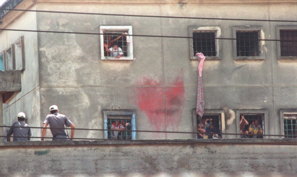 Casa de Detenção do Carandiru após massacre que motivou criação do PCC — Foto: Nellie Solitrenick