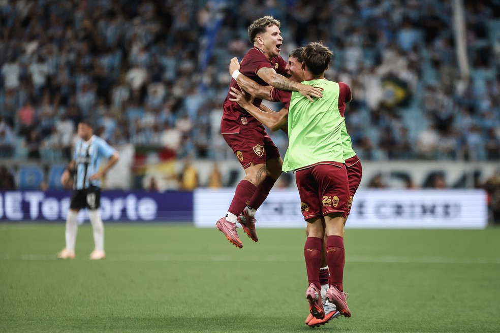 Sotildo celebrates one of the goals scored – Photo: Lucas Merson/Fluminense