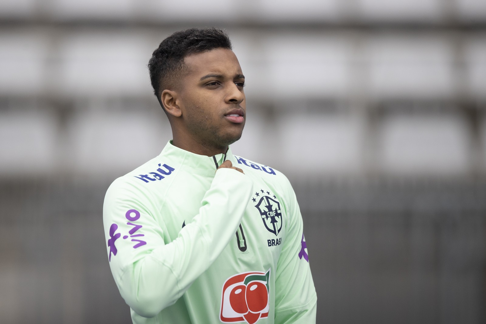 O atacante Rodrygo foi chamado por Dorival  — Foto: Lucas Figueiredo