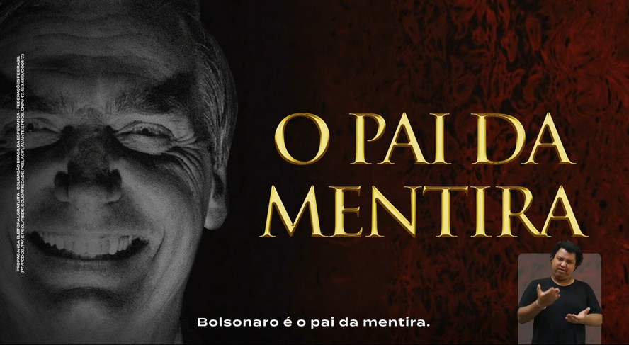 Propaganda de Lula chama Bolsonaro de 'o pai da mentira'