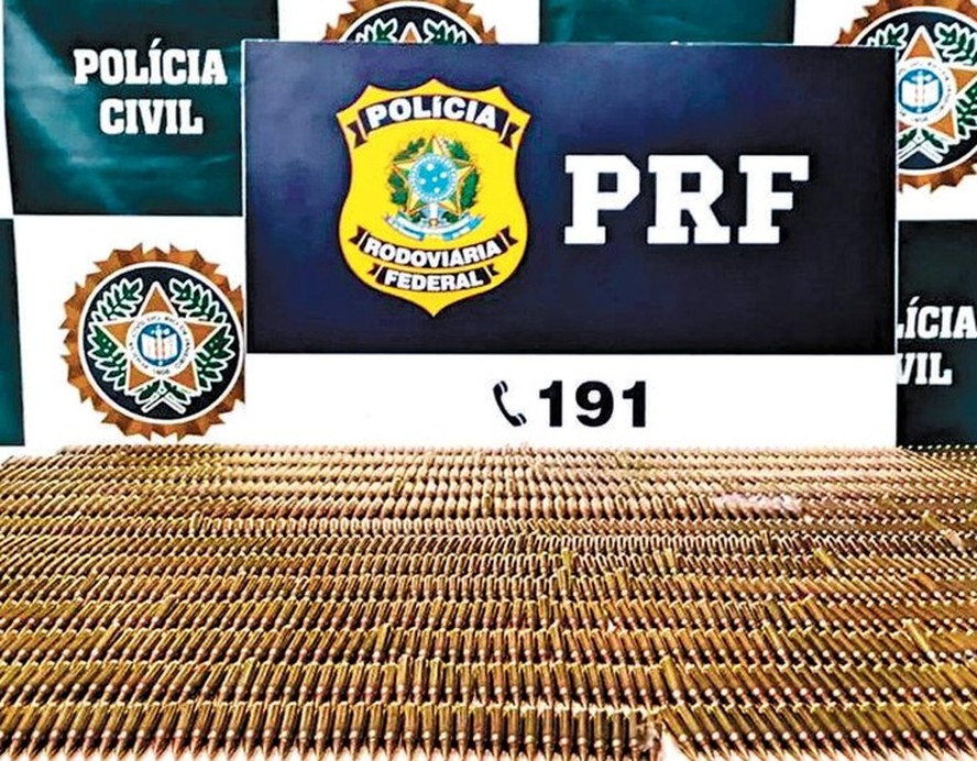 Os 1.390 cartuchos apreendidos no Rio tinham sido comprados pelo Distrito Federal e pelo Exército