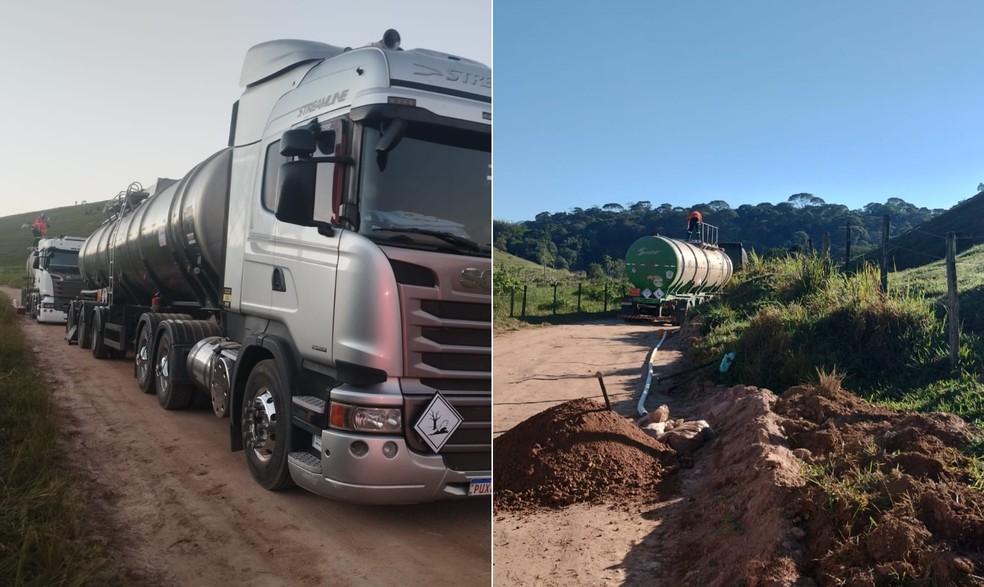 Cenas do furto na fazenda da família Garcia — Foto: Reprodução/PM