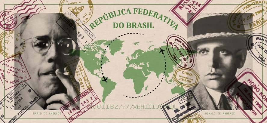 Enquanto Mário de Andrade desbravou Minas, Amazônia e Nordeste, Oswald de Andrade atuou como embaixador do modernismo brasileiro na Europa