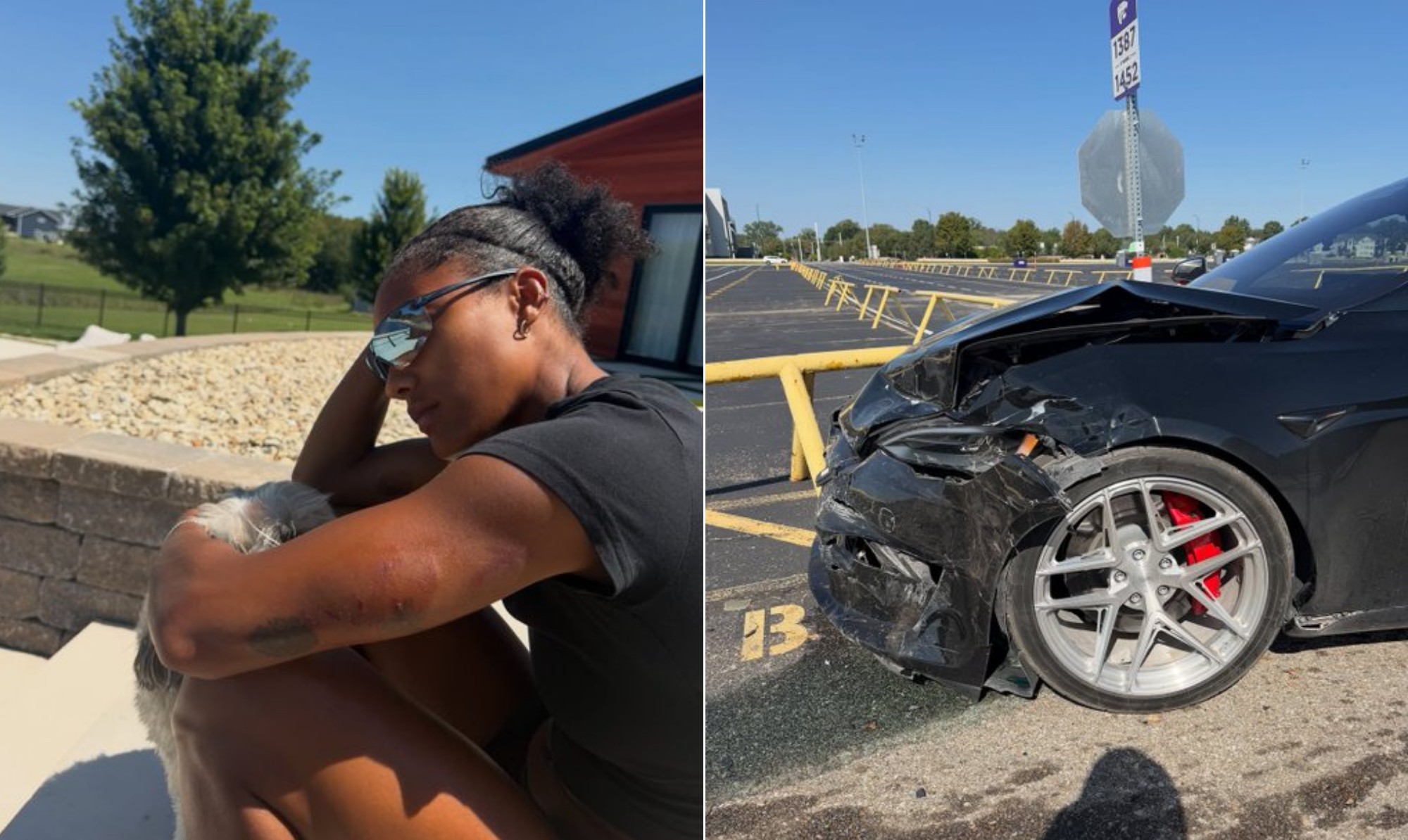 Campeã olímpica Tara Davis-Woodhal sofre concussão grave após colisão frontal de carro - QTU Questões do Universo