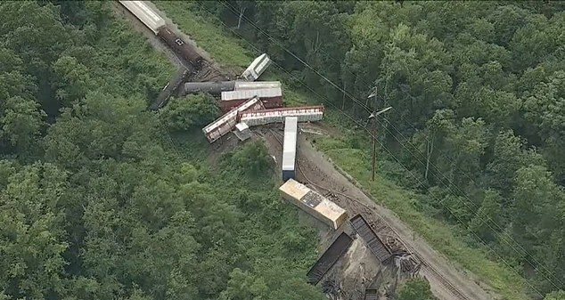 Trem com material perigoso descarrila na Pensilvânia e leva autoridades a decretarem confinamento de moradores; vídeo