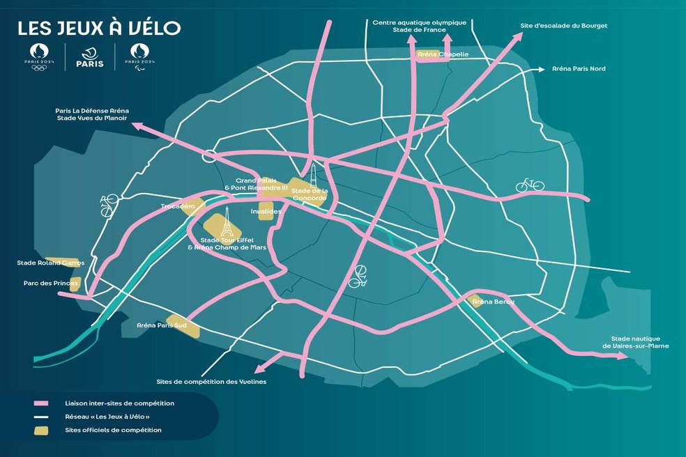 Legado olímpico pedalar por Paris ficará mais fácil com as novas ciclovias feitas para os Jogos