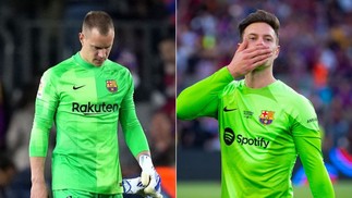 Ter Stegen, do Barcelona, fez transplante capilar — Foto: Reprodução