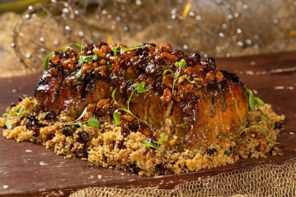Pork loin with Moroccan couscous — Photo: Rodrigo Azevedo