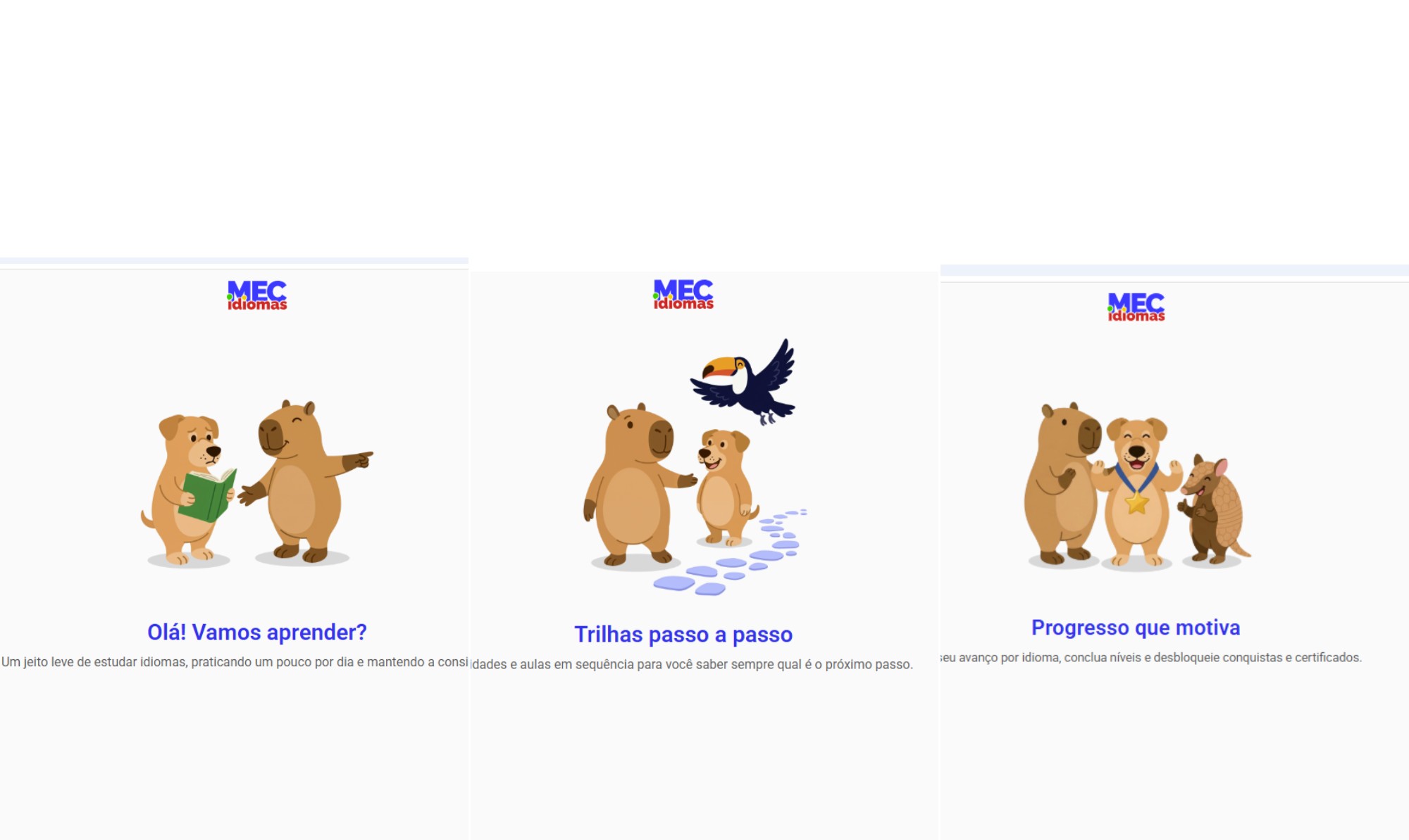 MEC Idiomas oferece cursos gratuitos de inglês e espanhol; v