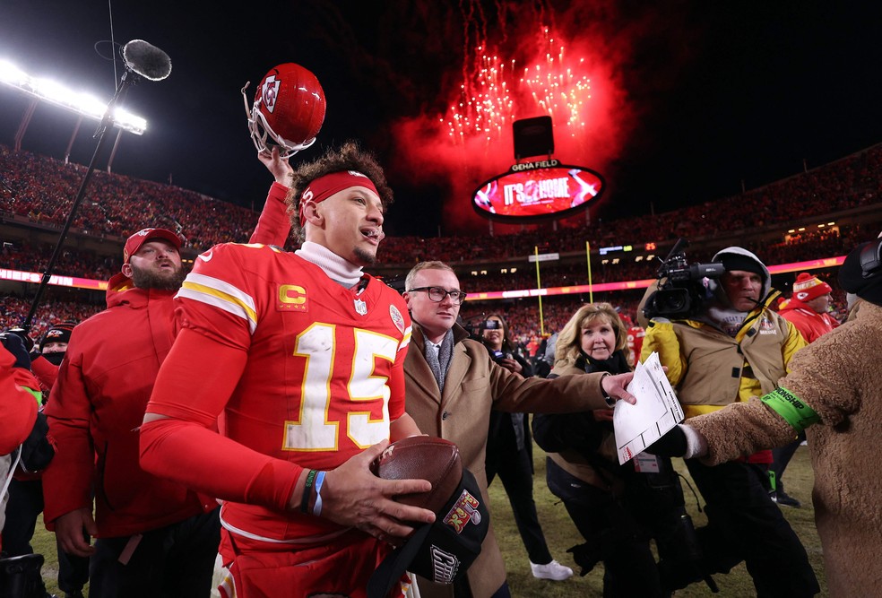 Patrick Mahomes, quarterback do Kansas City Chiefs — Foto: JAMIE SQUIRE GETTY IMAGES NORTH AMERICA Getty Images via AFP