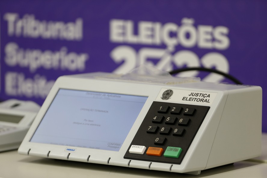 Urna eletrônica na sede do Tribunal Superior Eleitoral