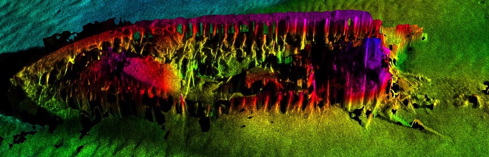 Novas imagens em 3D revelam estado de naufrágio icônico da Guerra Civil Americana após 160 anos no fundo do mar — Foto: Reprodução/Facebook