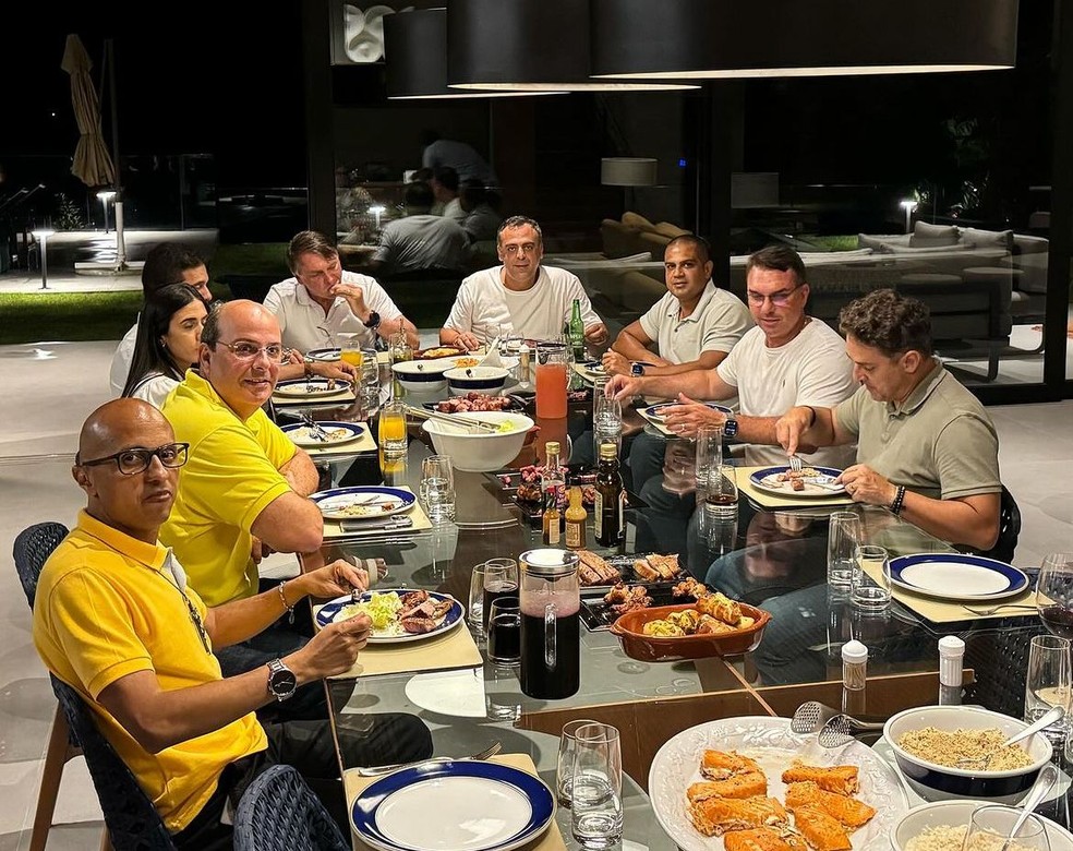 A cúpula do PL em jantar em Angra dos Reis — Foto: Arquivo