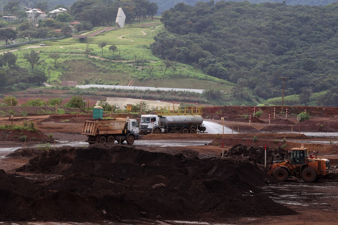 Location of Vale do Rio Doce's Collego do Feijon mine, where it operates and search for victims of dam collapse — Photo: Tânia Rêgo/Agência Brasil