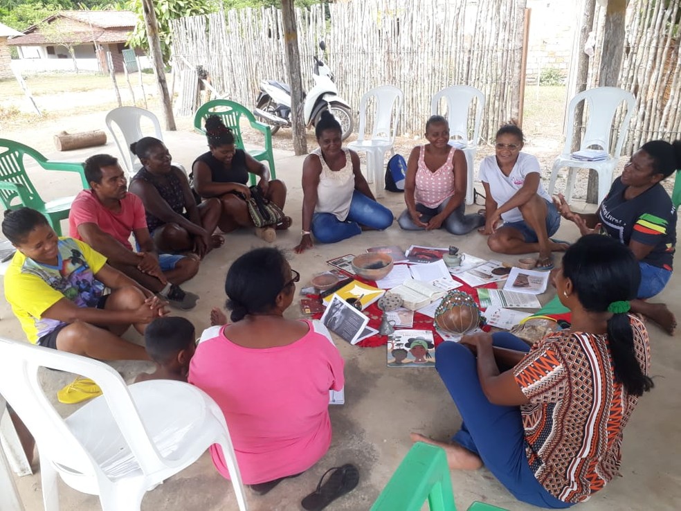 Reunião dos quilombos da cidade de Serrano do Maranhão (AM) — Foto: Arquivo pessoal