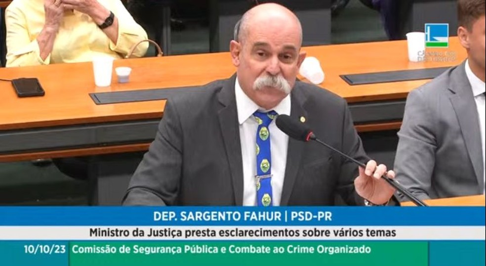 Deputado Sargento Fahrur ironiza Flávio Dino — Foto: Reprodução