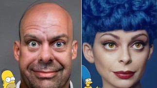 Homer e Marge Simpson, na criação de Hidreley Dião — Foto: Reprodução/Instagram