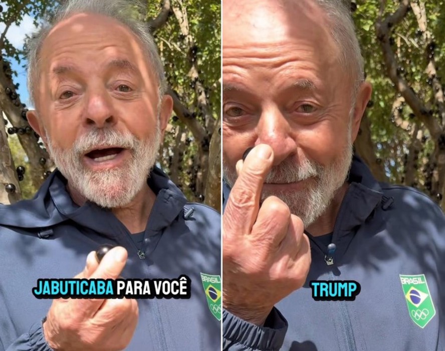Janja posta vídeo de Lula oferecendo jabuticaba a Trump