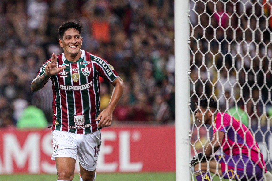 Germán Cano marcou o gol da vitória do Fluminense sobre o Colo-Colo na segunda rodada da fase de grupos da Libertadores