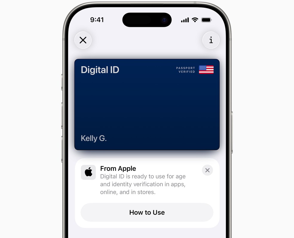 Apple vai permitir inclusão de RG na carteira digital com o iOS26 — Foto: Reprodução